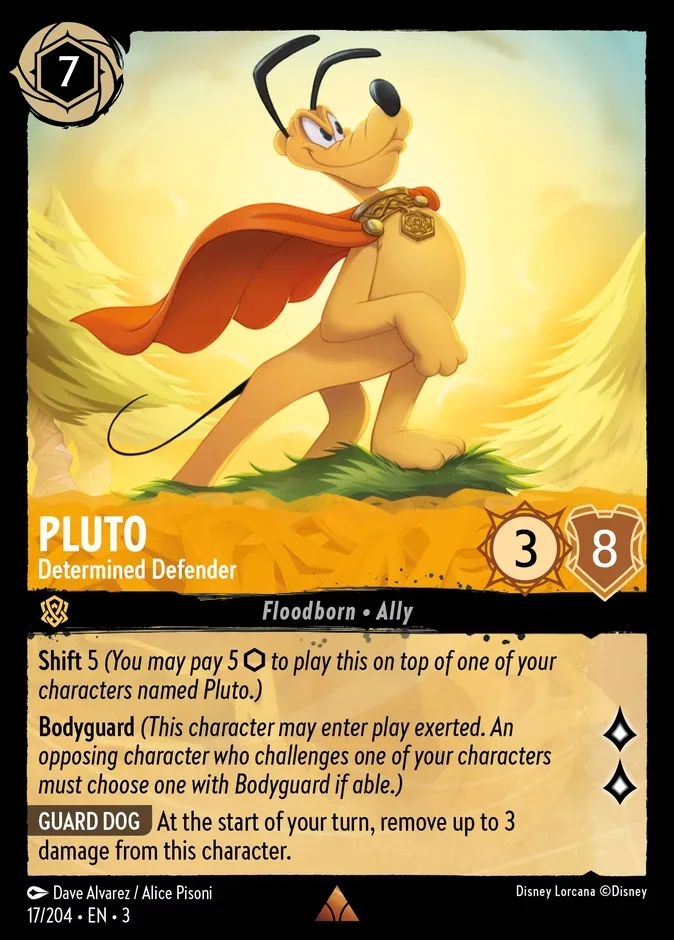 Pluto #17 Into the Inklands Disney Lorcana card