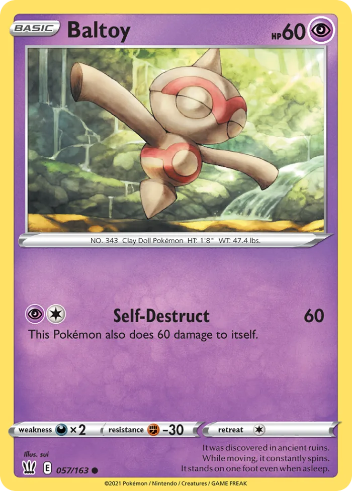 Baltoy #57 Battle Styles Pokemon card