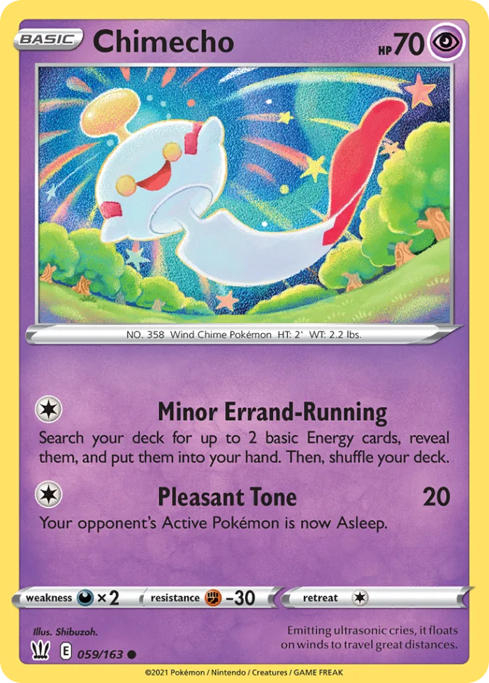 Chimecho #59 Battle Styles Pokemon card