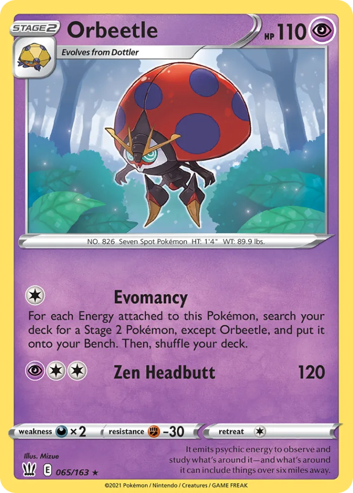 Orbeetle #65 Battle Styles Pokemon card