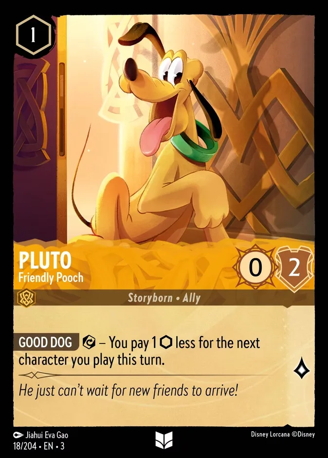 Pluto #18 Into the Inklands Disney Lorcana card