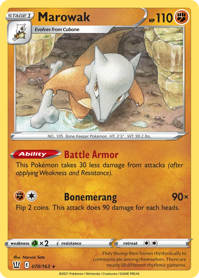 Marowak #70 Battle Styles Pokemon card