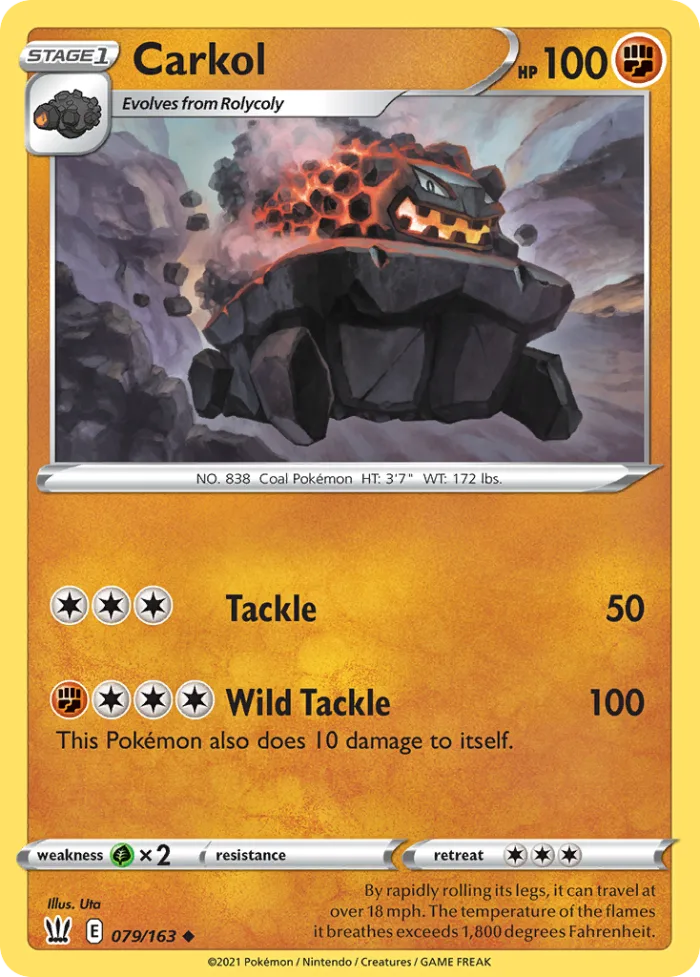 Carkol #79 Battle Styles Pokemon card