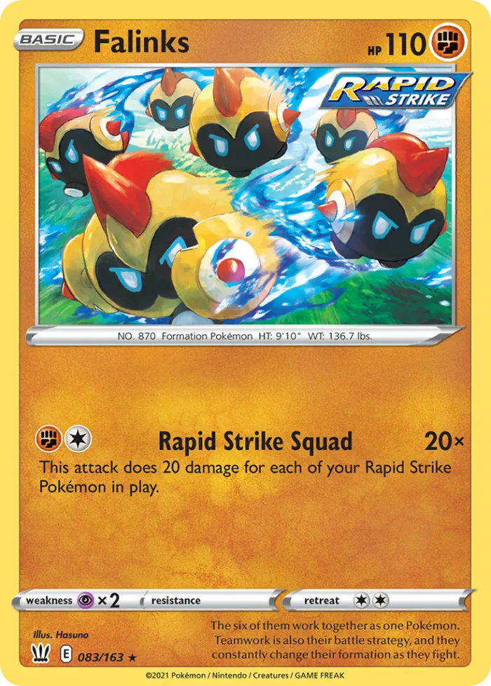 Falinks #83 Battle Styles Pokemon card