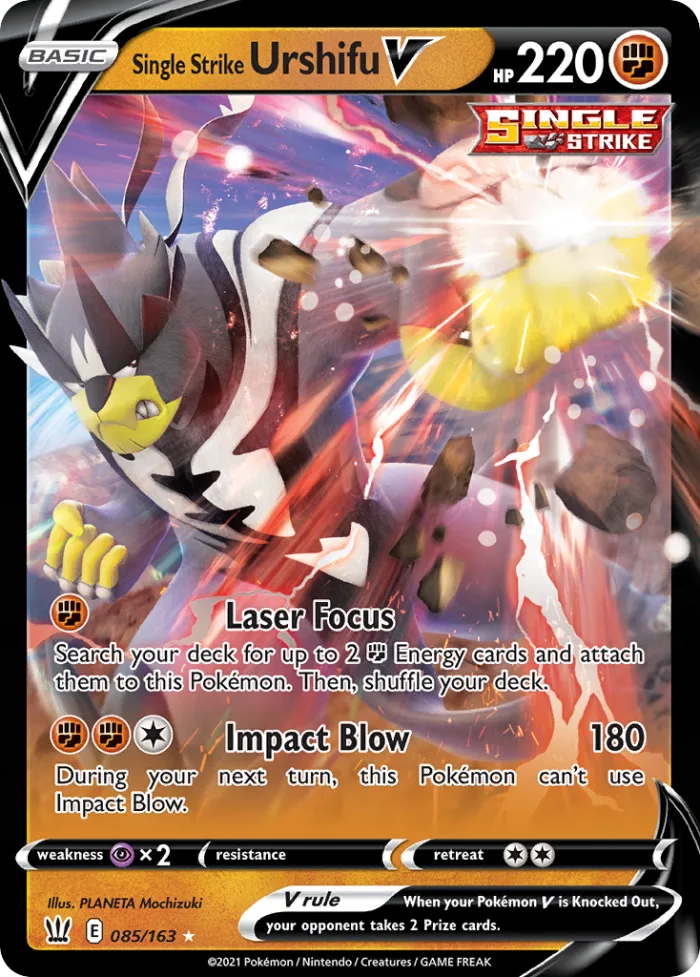 Single Strike Urshifu V #85 Battle Styles Pokemon card