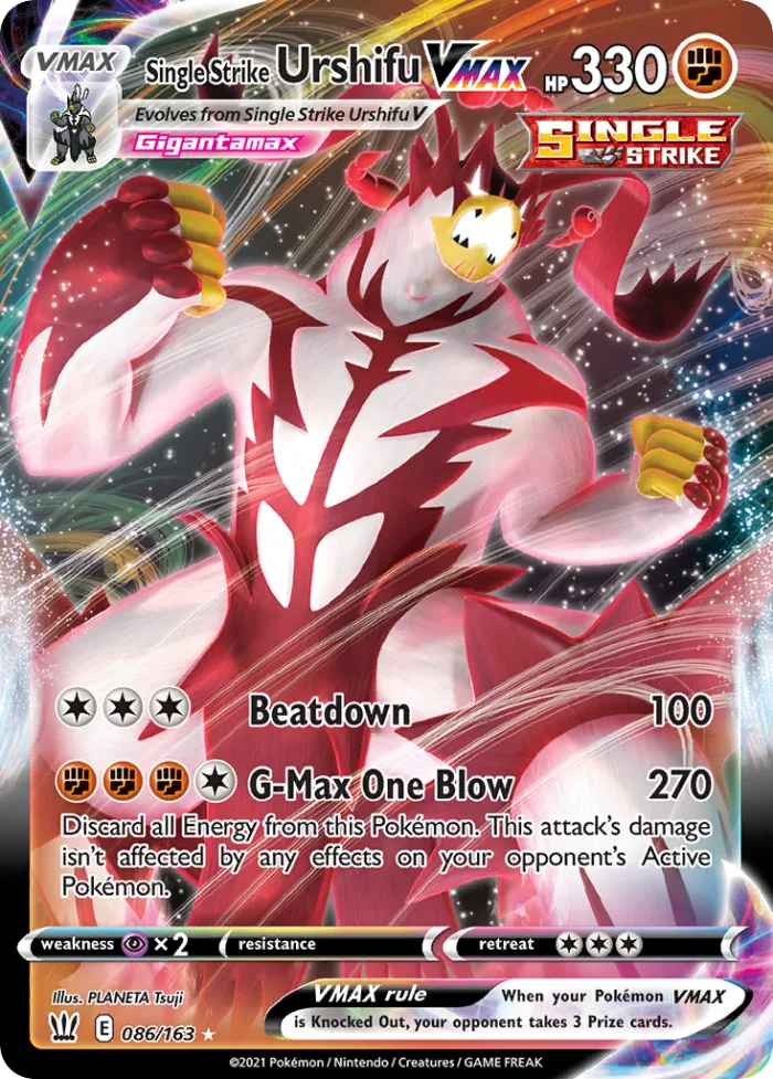 Single Strike Urshifu VMAX #86 Battle Styles Pokemon card