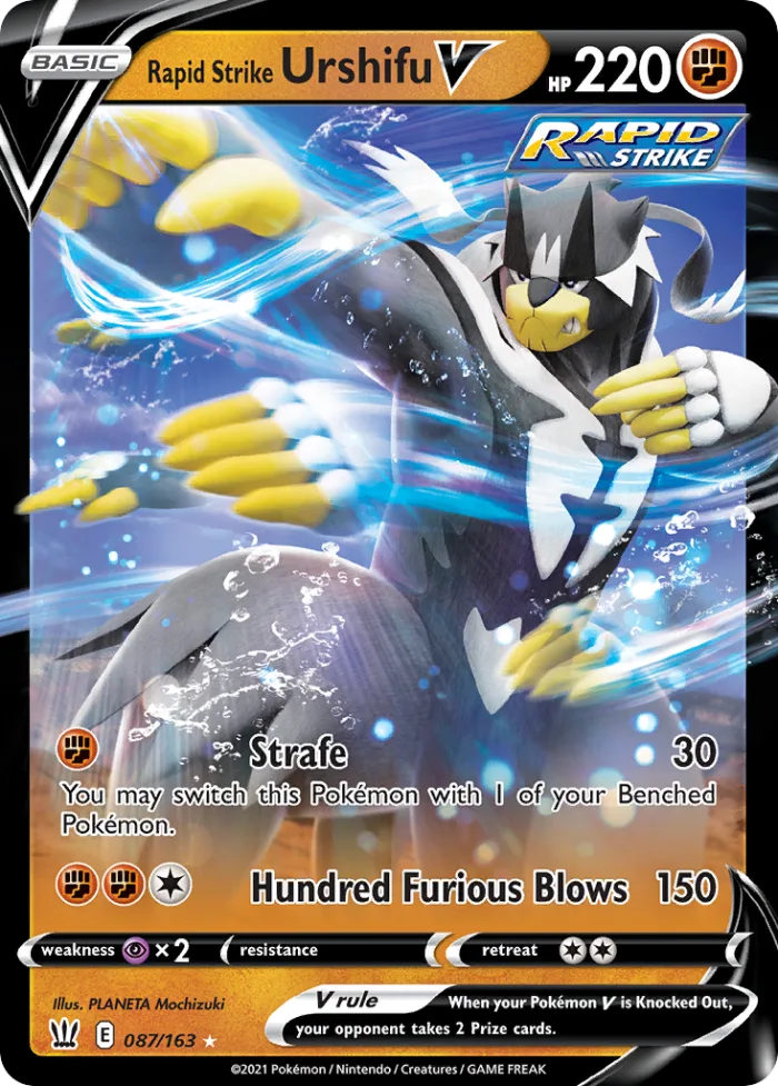Rapid Strike Urshifu V #87 Battle Styles Pokemon card