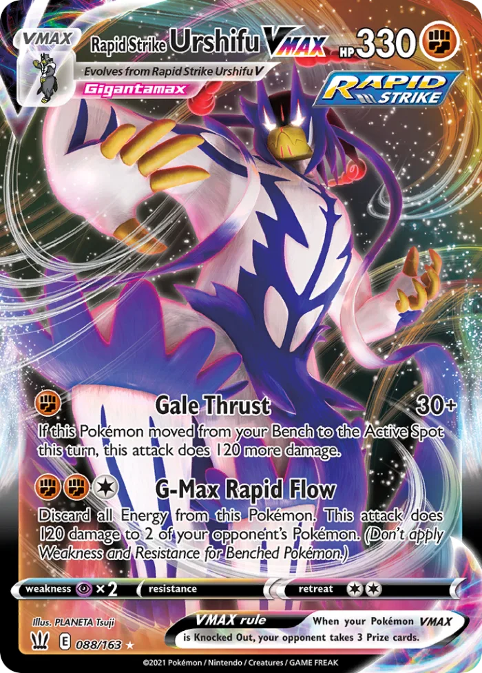 Rapid Strike Urshifu VMAX #88 Battle Styles Pokemon card