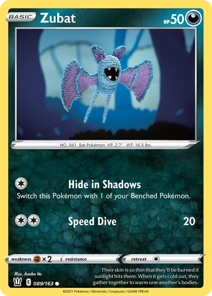 Zubat #89 Battle Styles Pokemon card