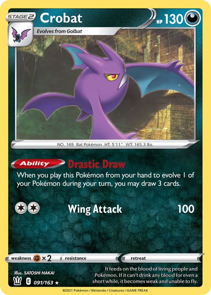 Crobat #91 Battle Styles Pokemon card