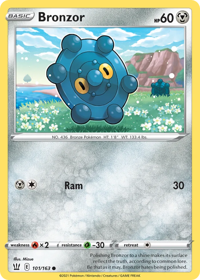 Bronzor #101 Battle Styles Pokemon card