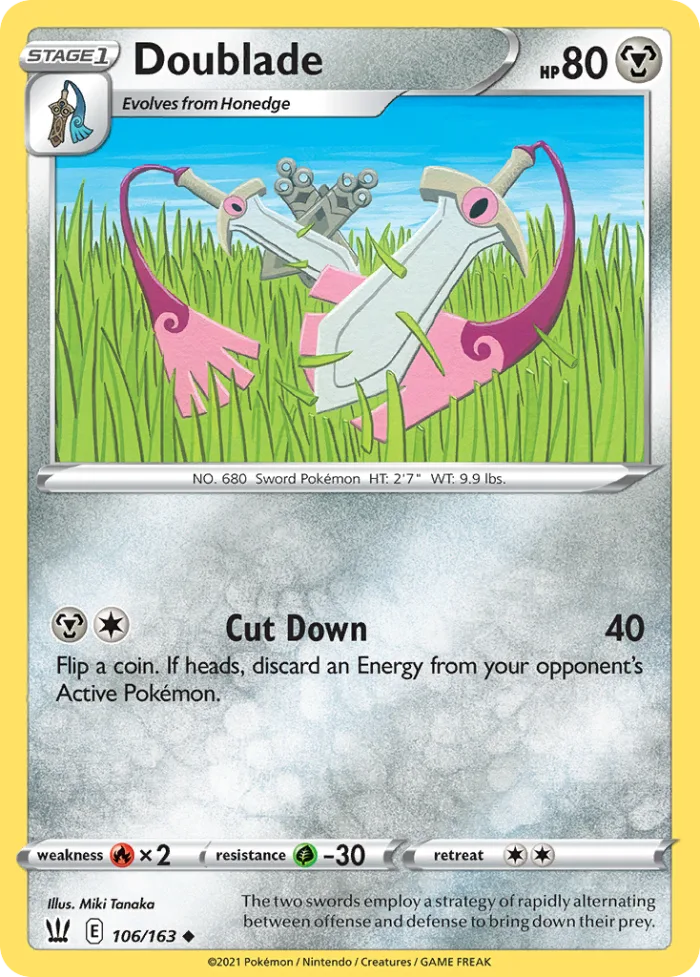 Doublade #106 Battle Styles Pokemon card