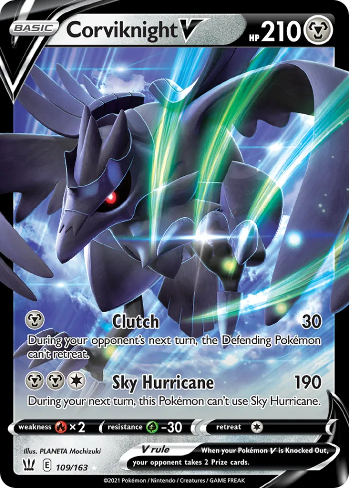 Corviknight V #109 Battle Styles Pokemon card