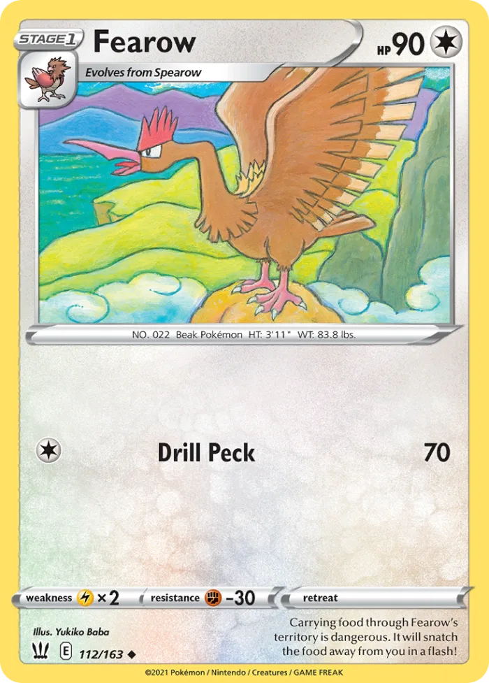 Fearow #112 Battle Styles Pokemon card