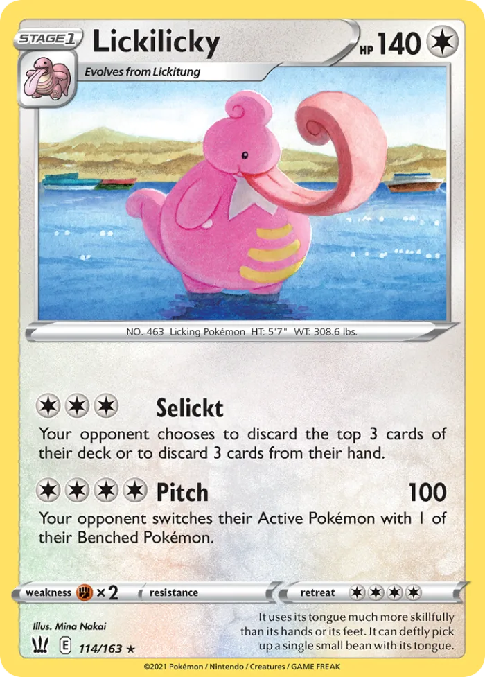 Lickilicky #114 Battle Styles Pokemon card