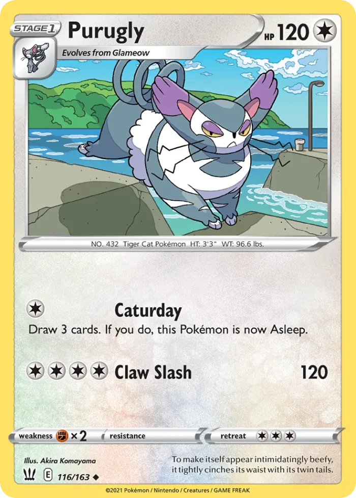 Purugly #116 Battle Styles Pokemon card