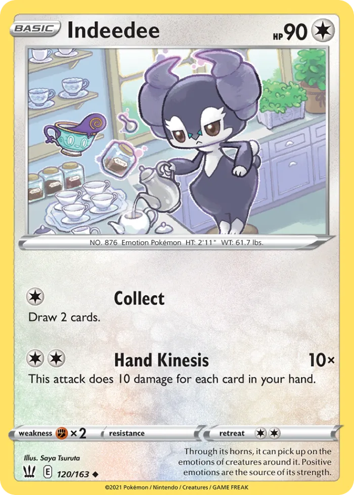 Indeedee #120 Battle Styles Pokemon card