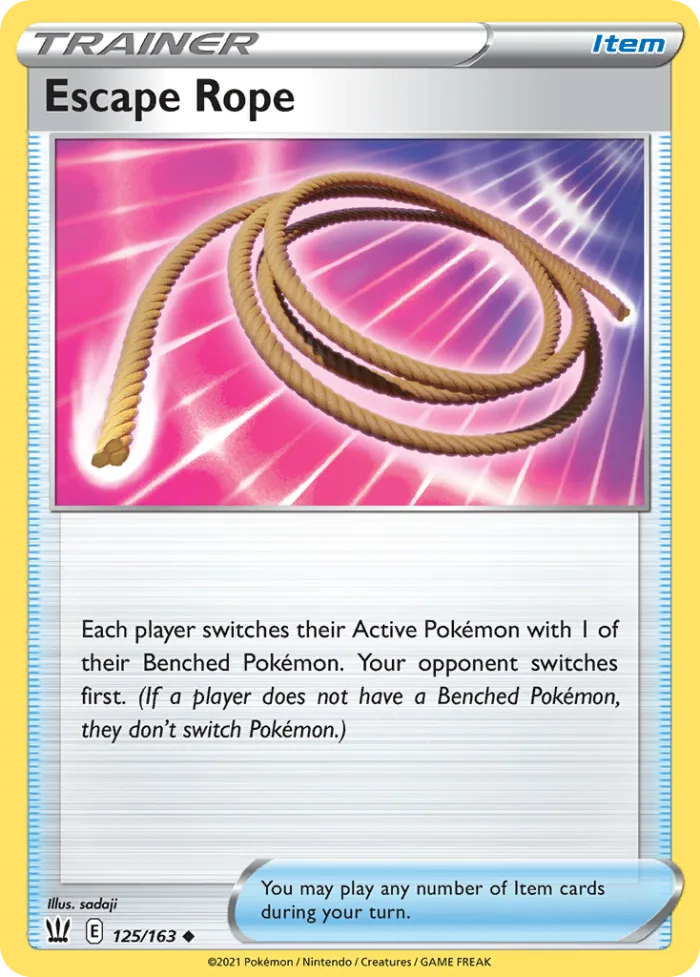 Escape Rope #125 Battle Styles Pokemon card