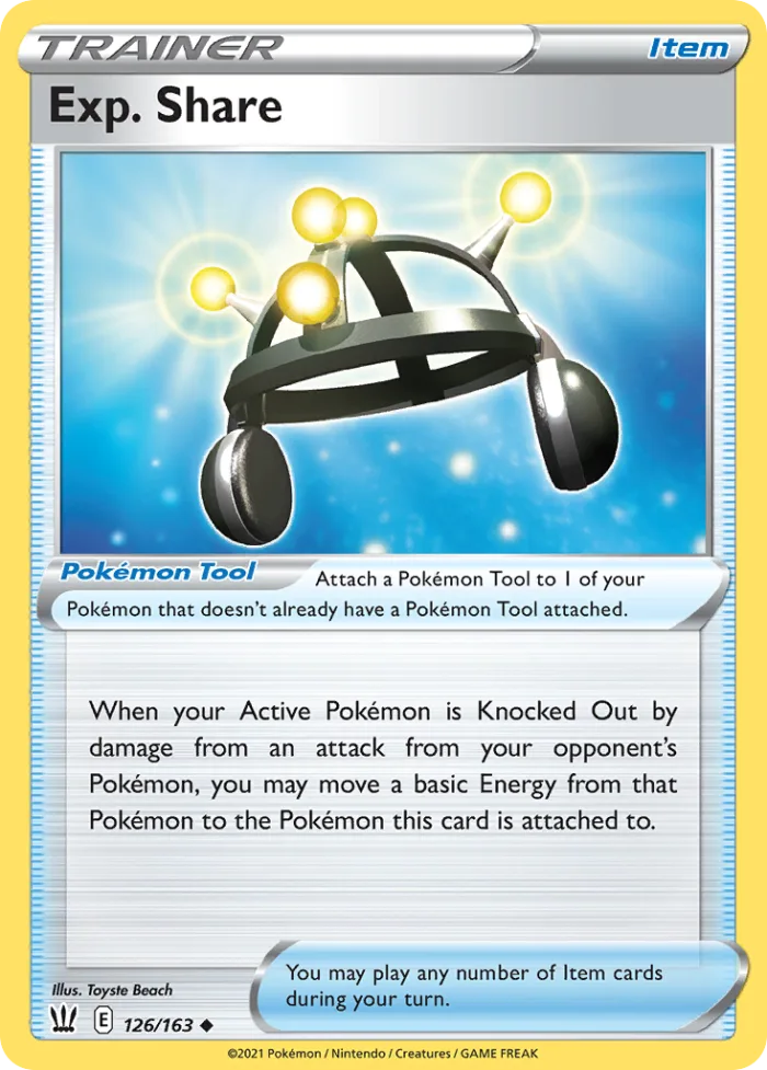 Exp. Share #126 Battle Styles Pokemon card