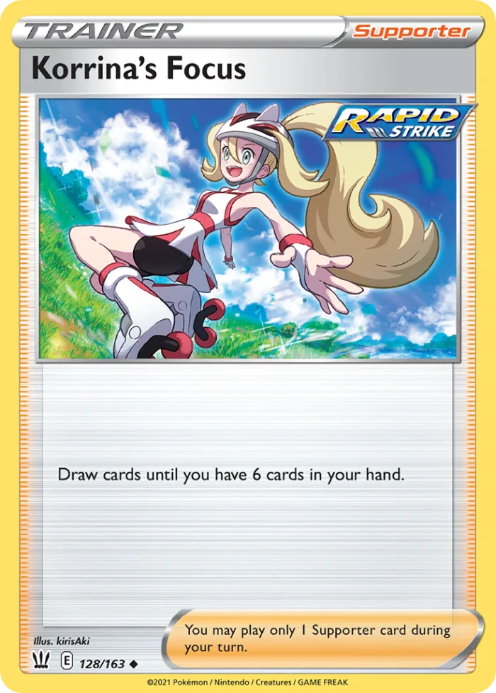 Korrina's Focus #128 Battle Styles Pokemon card