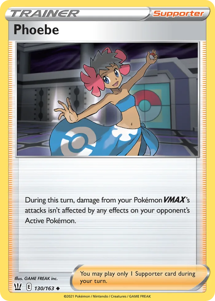 Phoebe #130 Battle Styles Pokemon card