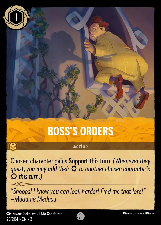 Boss's Orders #25 Into the Inklands Disney Lorcana card