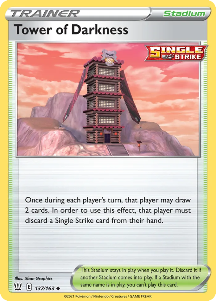 Tower of Darkness #137 Battle Styles Pokemon card