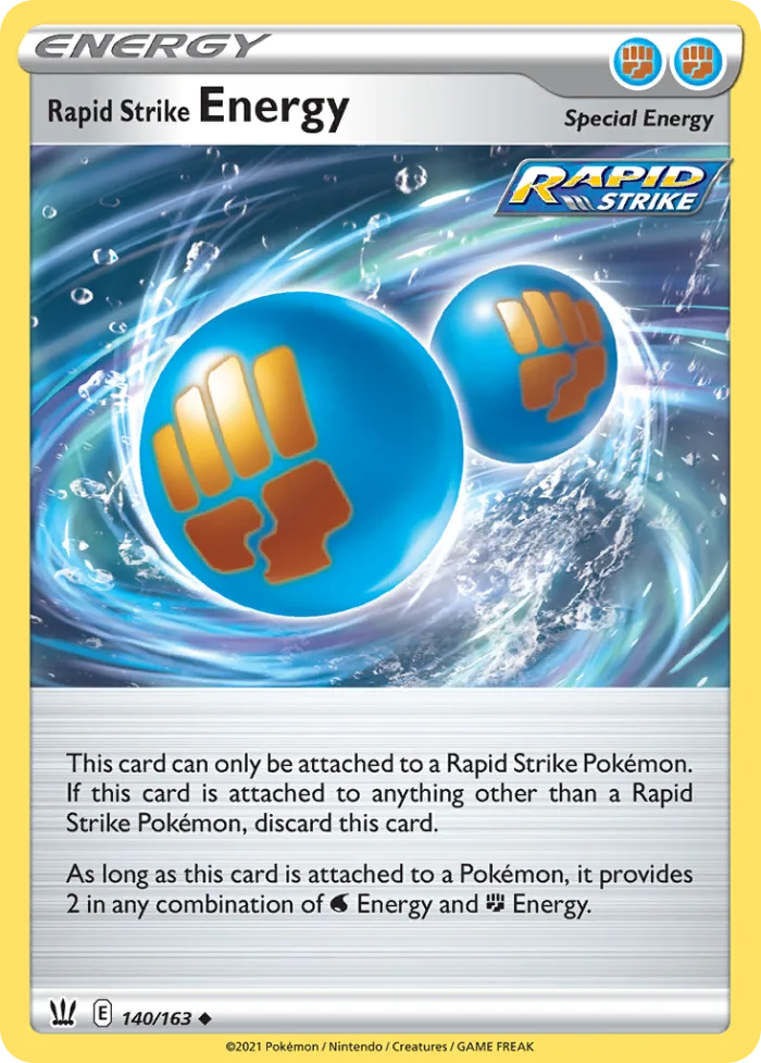 Rapid Strike Energy #140 Battle Styles Pokemon card