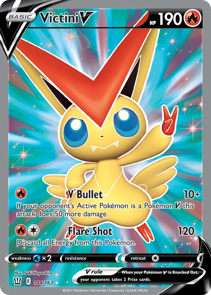 Victini V #144 Battle Styles Pokemon card