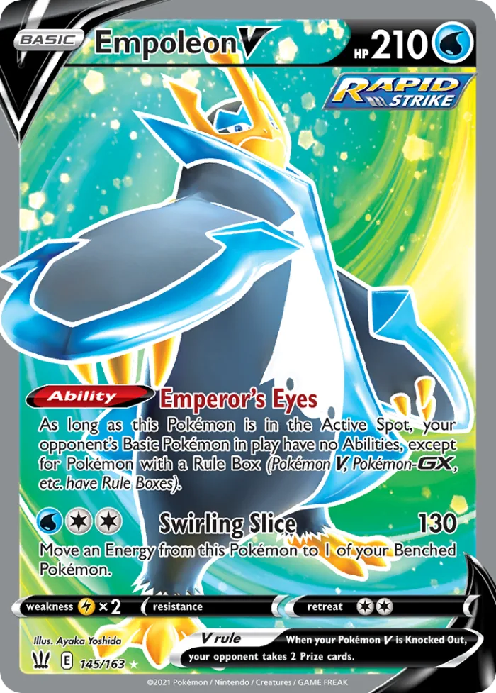 Empoleon V #145 Battle Styles Pokemon card