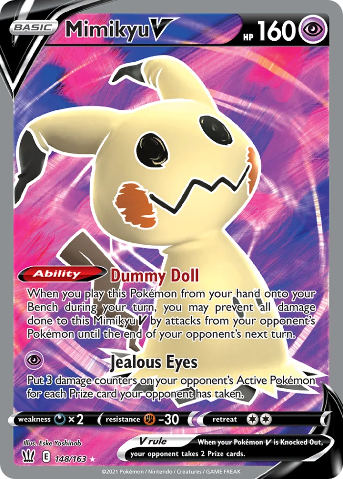 Mimikyu V #148 Battle Styles Pokemon card