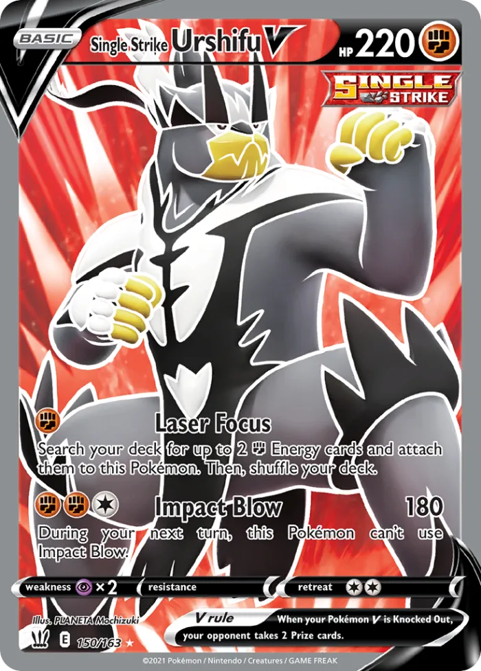 Single Strike Urshifu V #150 Battle Styles Pokemon card