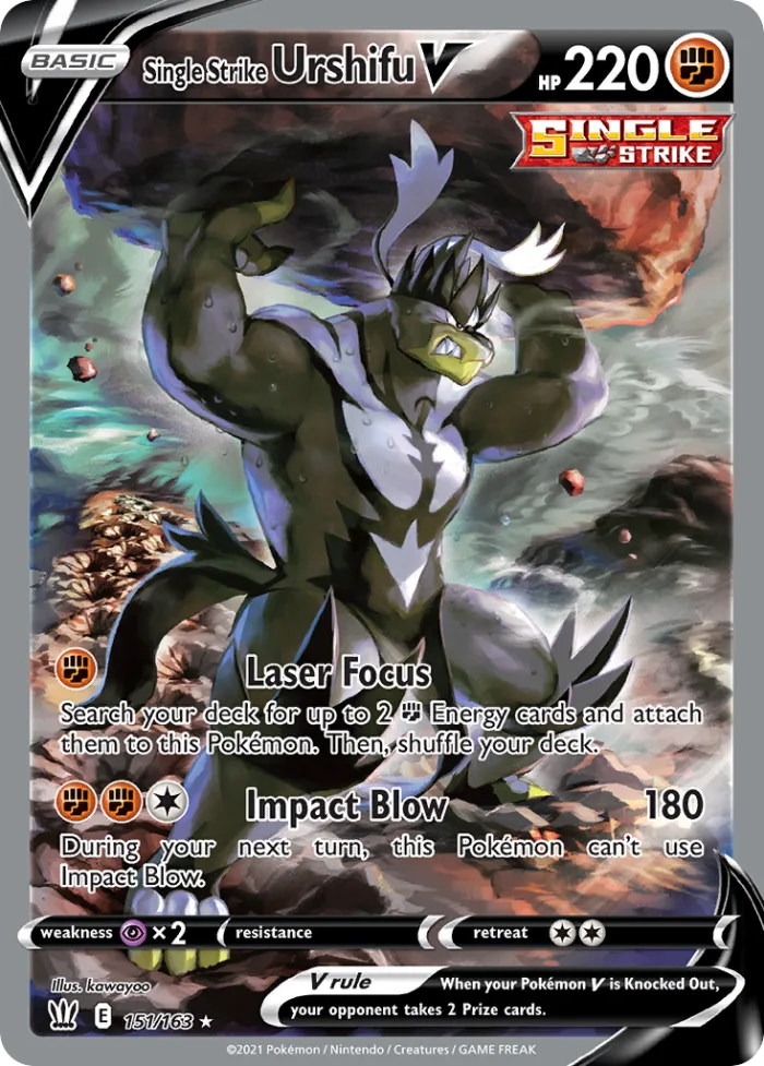 Single Strike Urshifu V #151 Battle Styles Pokemon card