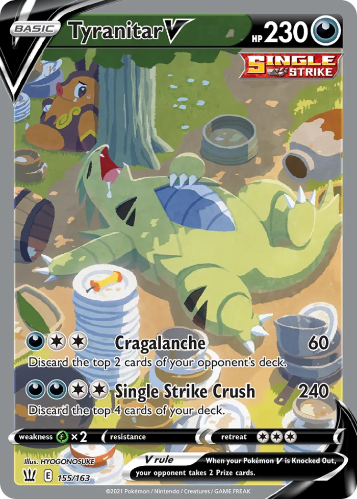 Tyranitar V #155 Battle Styles Pokemon card