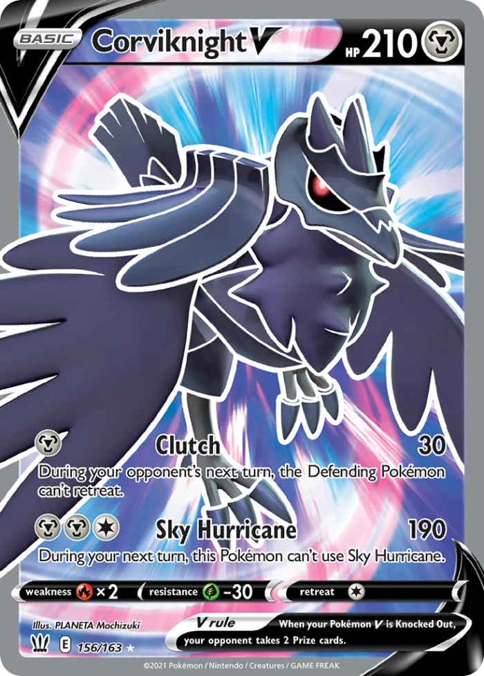 Corviknight V #156 Battle Styles Pokemon card