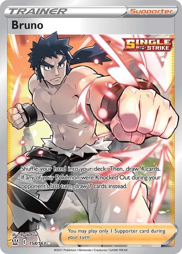 Bruno #158 Battle Styles Pokemon card