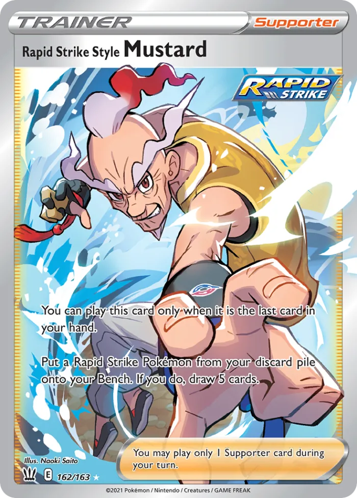 Rapid Strike Style Mustard #162 Battle Styles Pokemon card