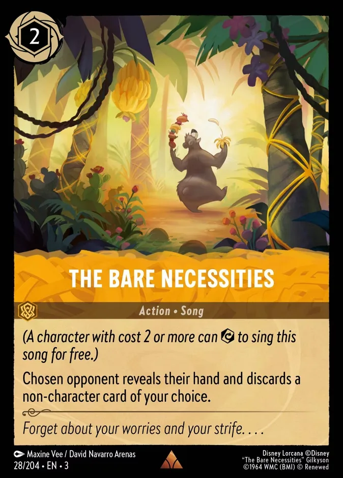 The Bare Necessities #28 Into the Inklands Disney Lorcana card