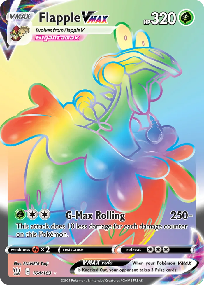 Flapple VMAX #164 Battle Styles Pokemon card