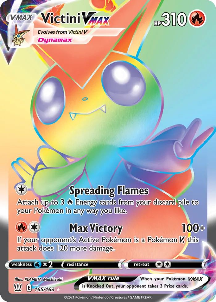Victini VMAX #165 Battle Styles Pokemon card
