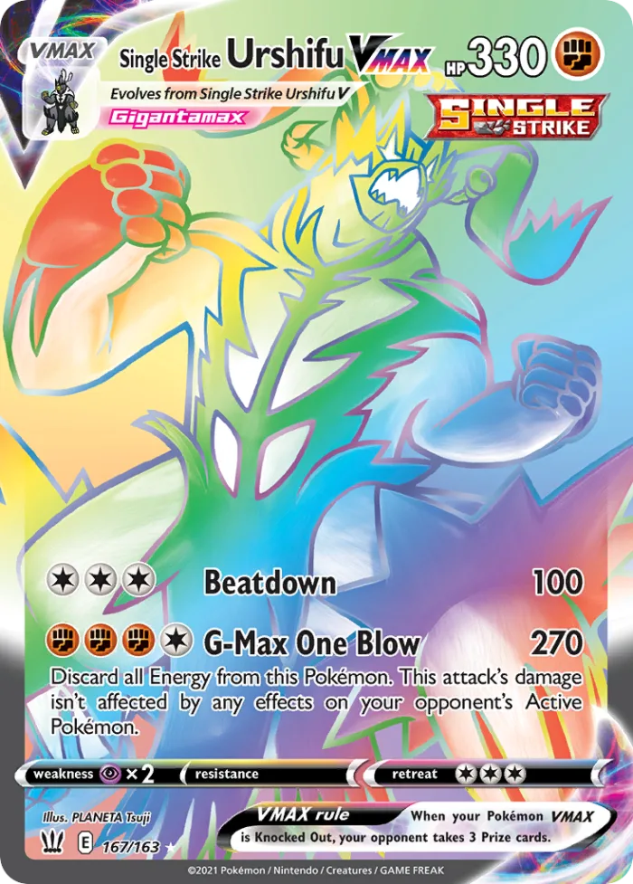 Single Strike Urshifu VMAX #167 Battle Styles Pokemon card