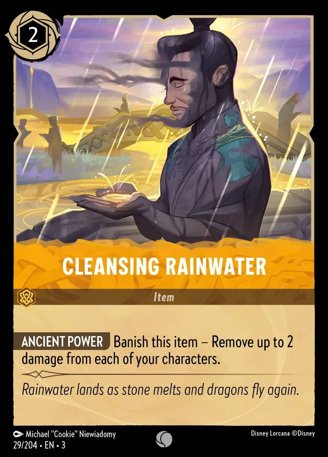 Cleansing Rainwater #29 Into the Inklands Disney Lorcana card