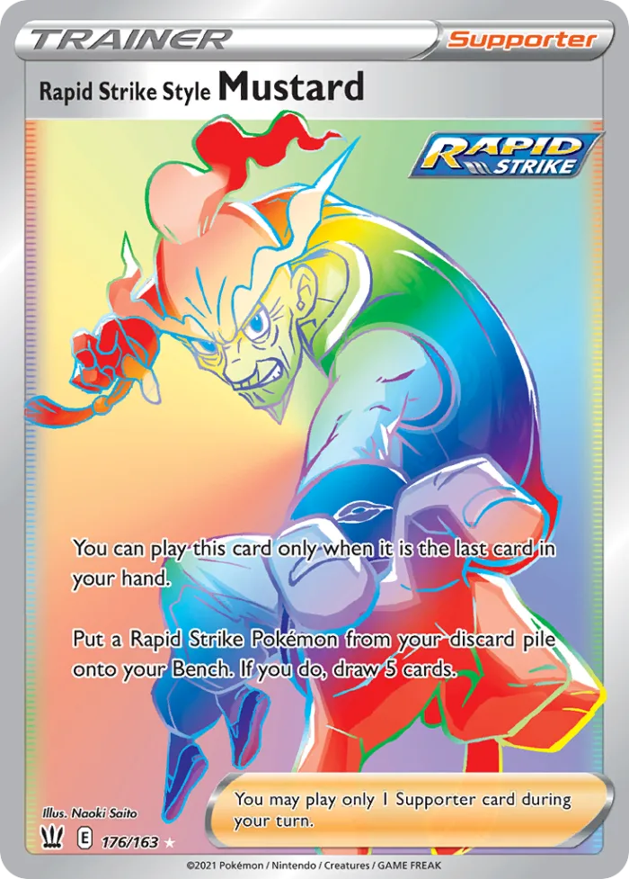 Rapid Strike Style Mustard #176 Battle Styles Pokemon card
