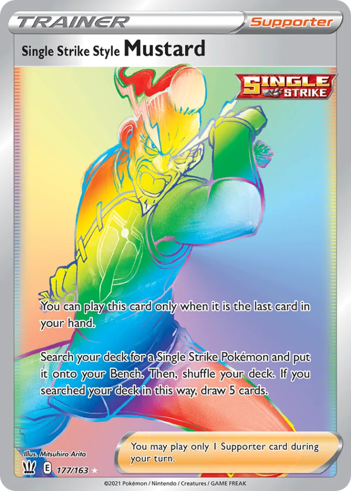 Single Strike Style Mustard #177 Battle Styles Pokemon card