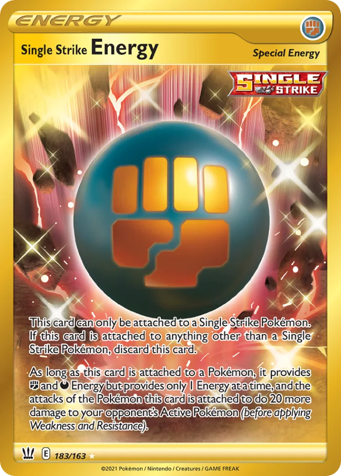 Single Strike Energy #183 Battle Styles Pokemon card
