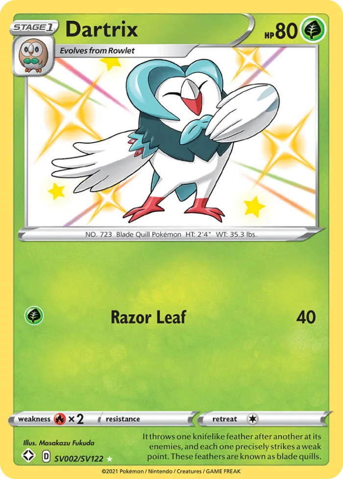Dartrix #SV002 Shining Fates Pokemon card