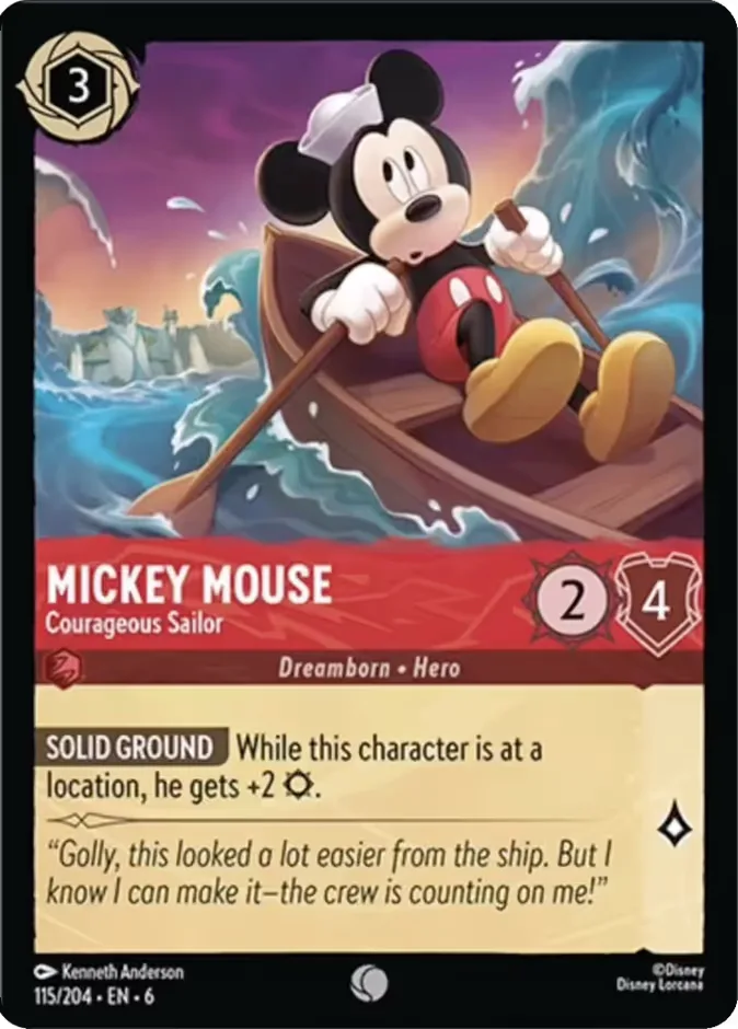 Mickey Mouse #115 Azurite Sea Disney Lorcana card