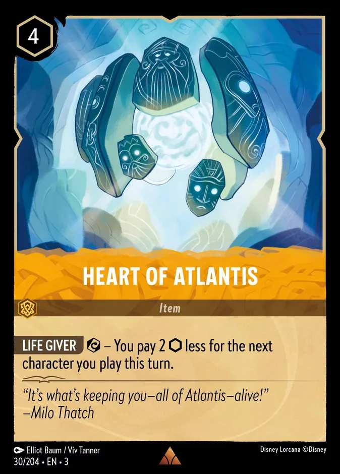 Heart of Atlantis #30 Into the Inklands Disney Lorcana card
