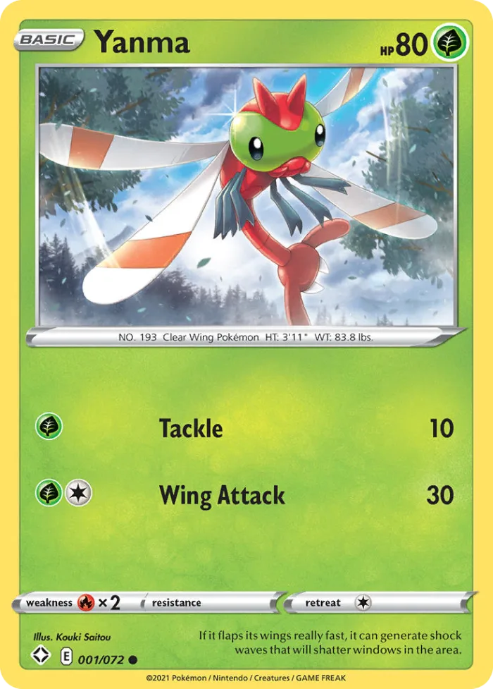 Yanma #1 Shining Fates Pokemon card