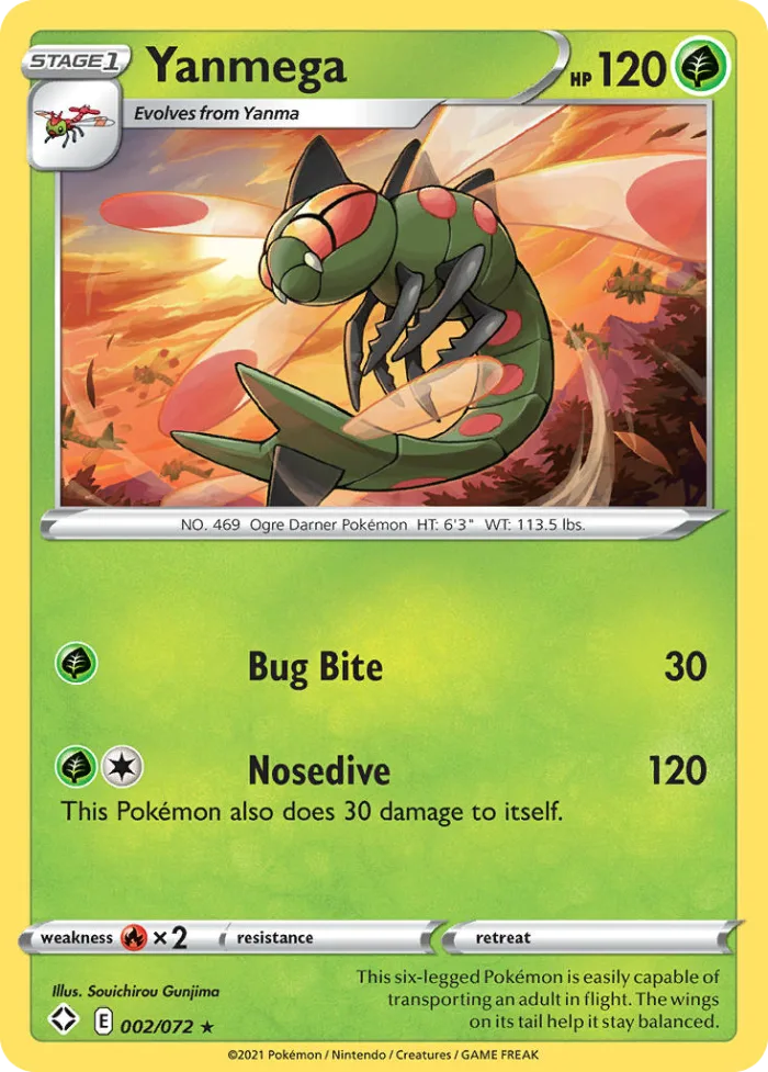 Yanmega #2 Shining Fates Pokemon card